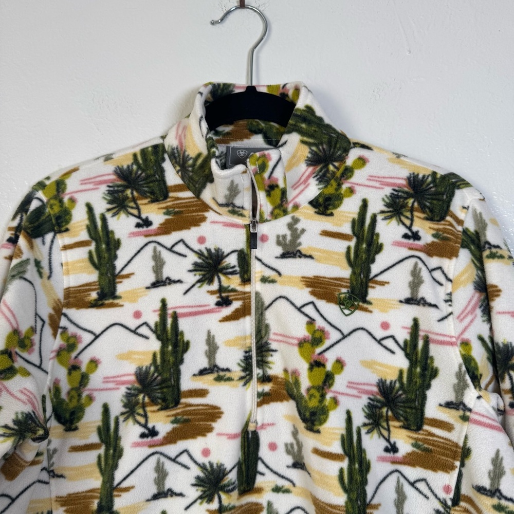 Ariat Cactus Printed Fleece 1/4 Zip Pullover - Picture 5 of 15